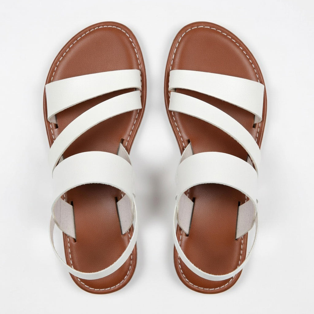 Sandales femme plates cuir casual extérieur été