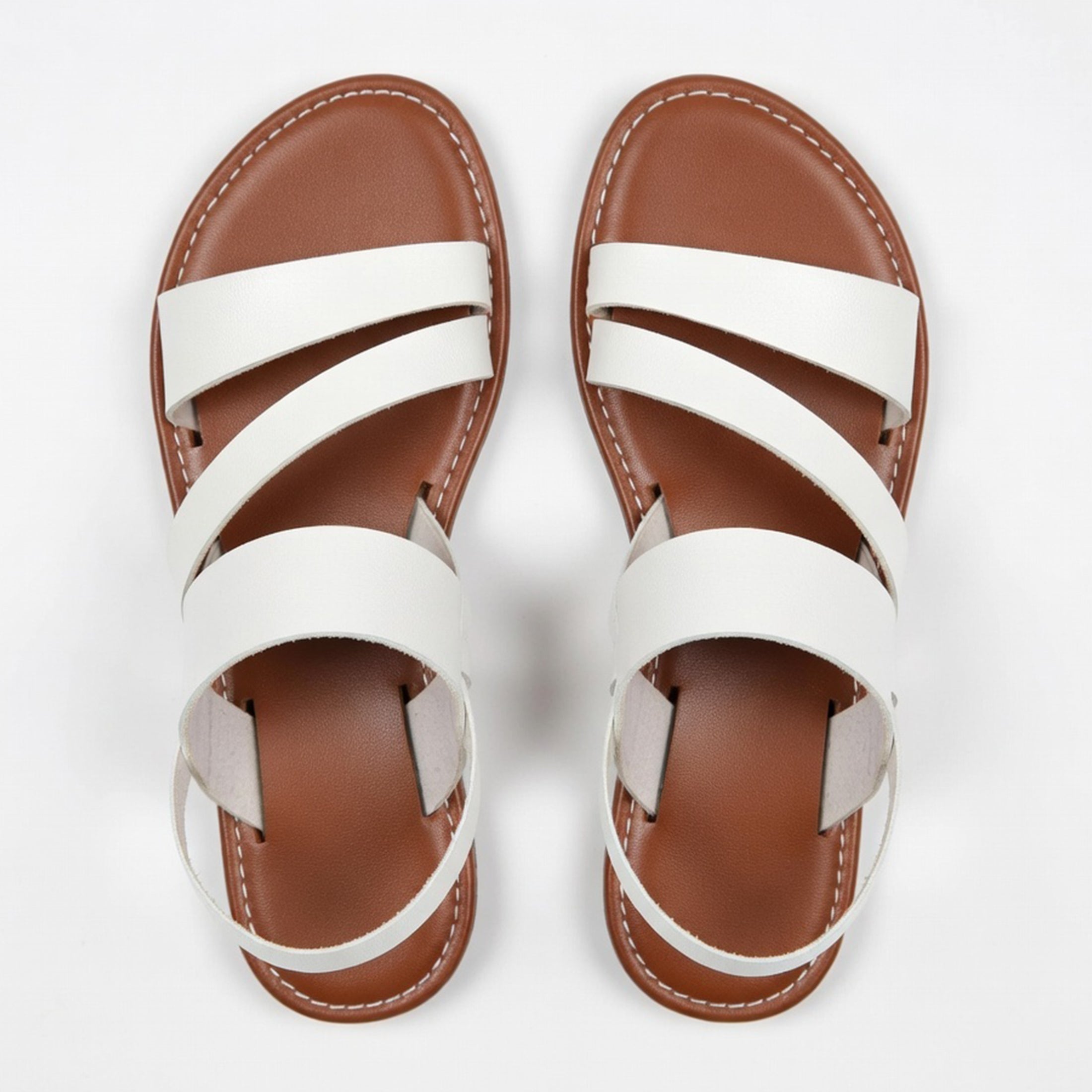 Sandales femme plates cuir casual extérieur été