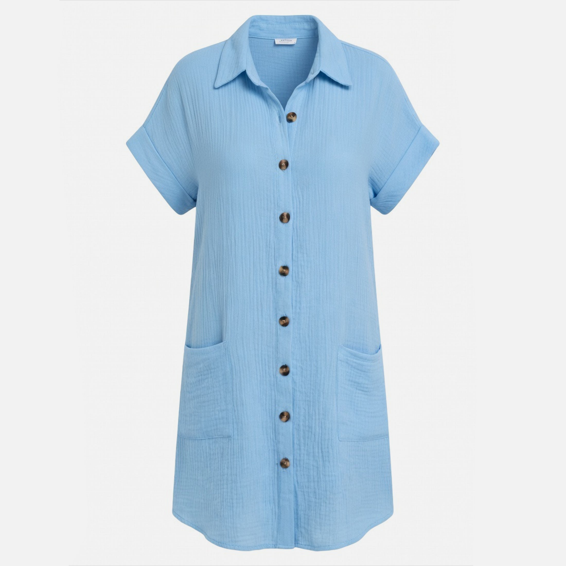 Robe chemise femme en coton léger pour le printemps