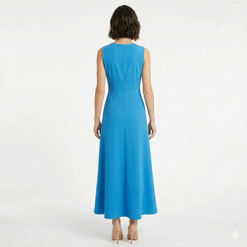 Robe débardeur longue femme coton été robe maxi sans manches décontractée
