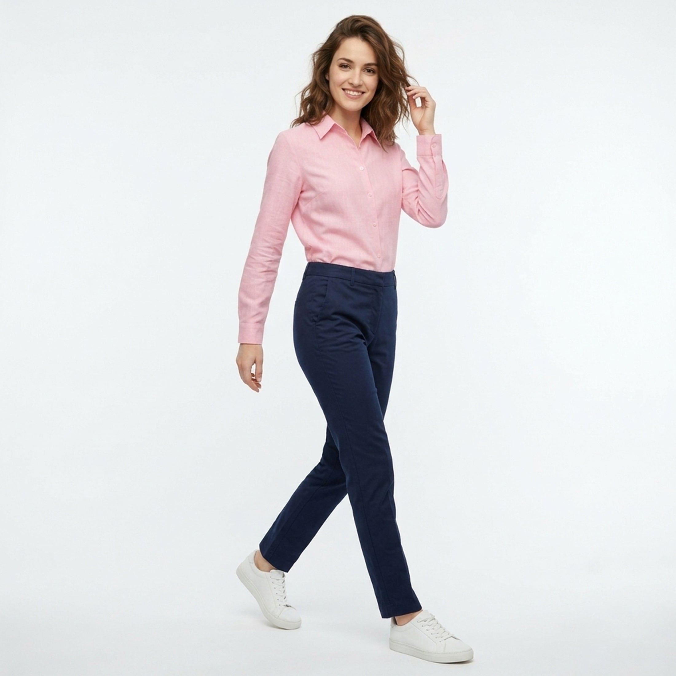 Chemise femme coton manches longues coupe ample