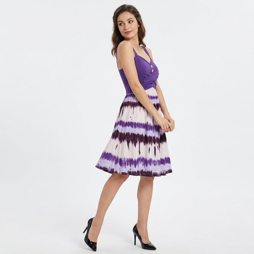 Robe chemise femme coton imprimé tie dye printemps été robe décontractée