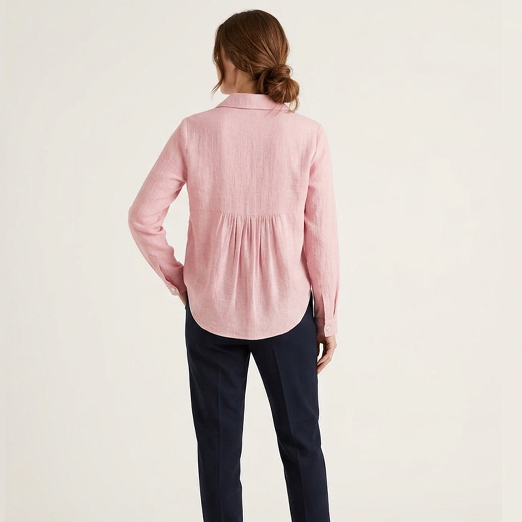 Chemise femme coton manches longues coupe ample