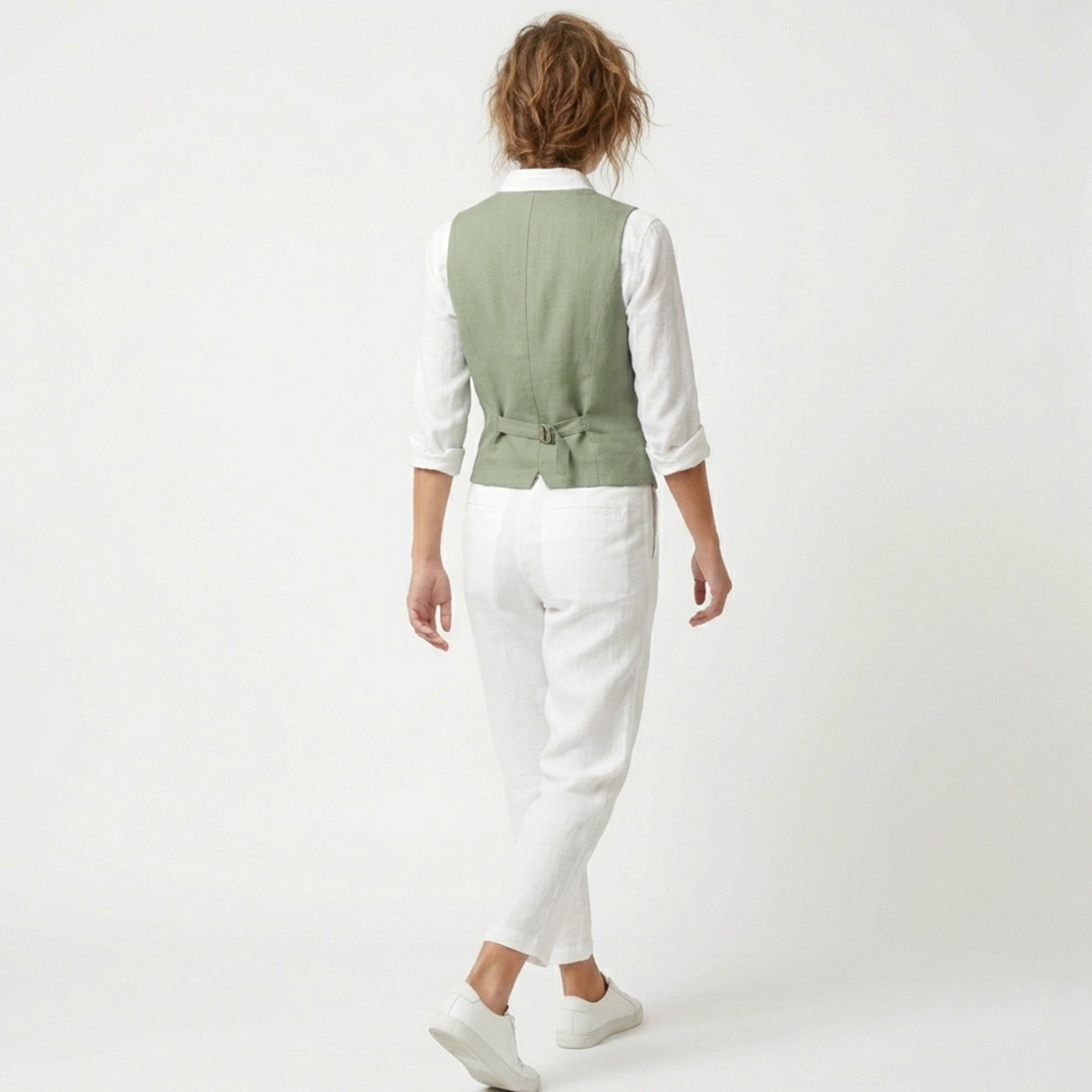 Gilet femme cintré coton élégant décontracté