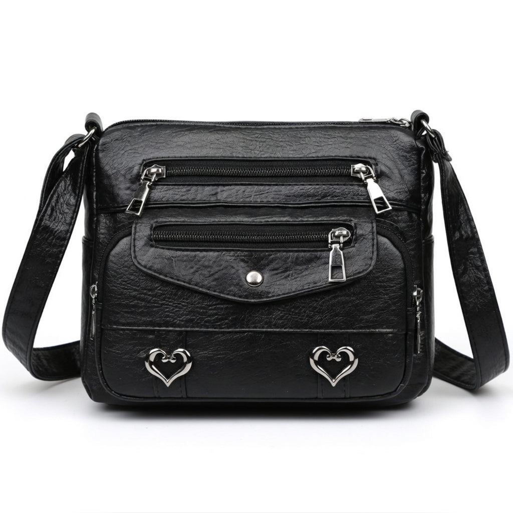 Sac bandoulière femme cuir petit sac cœur printemps été sac épaule femme