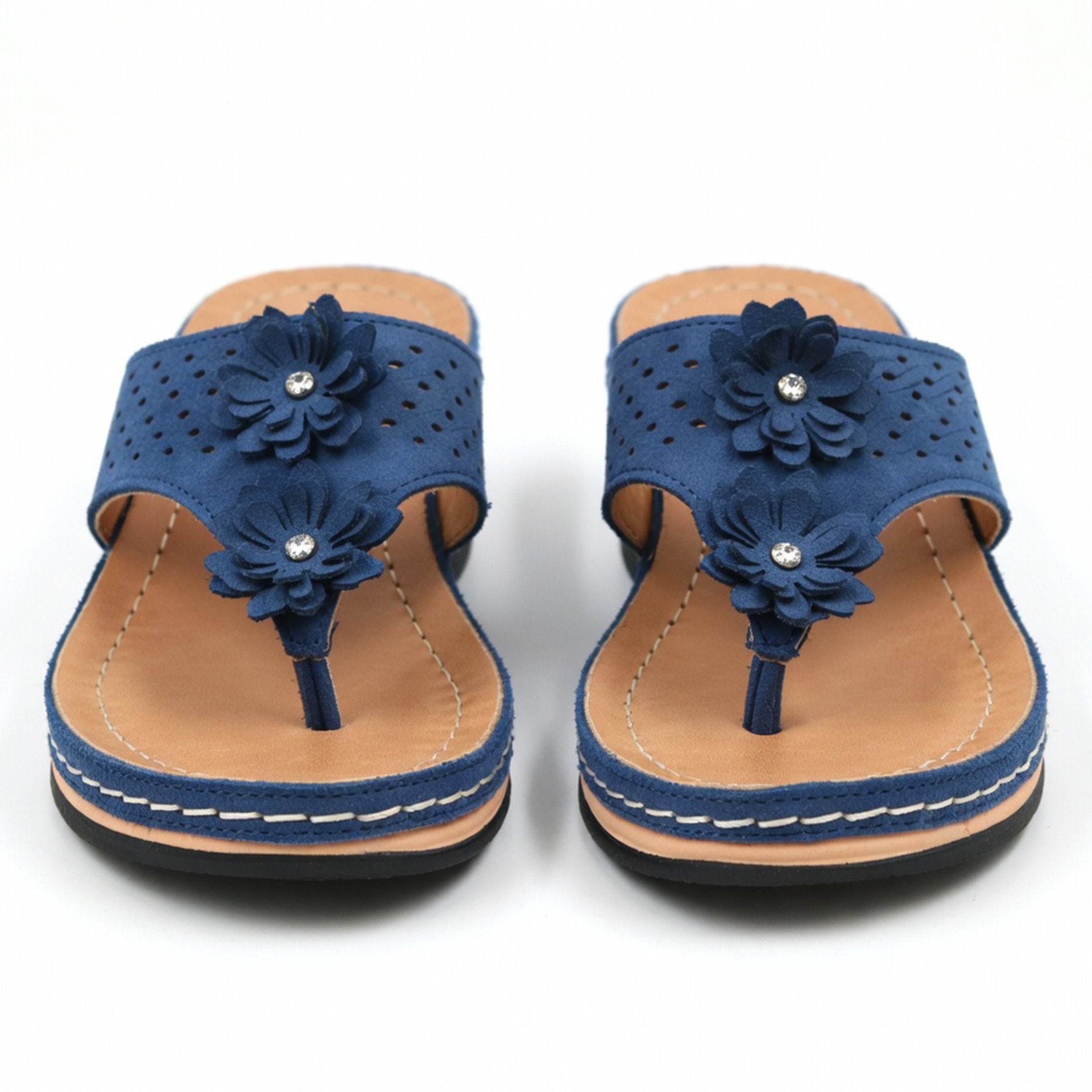 Tongs compensées femme cuir printemps été sandales plateforme