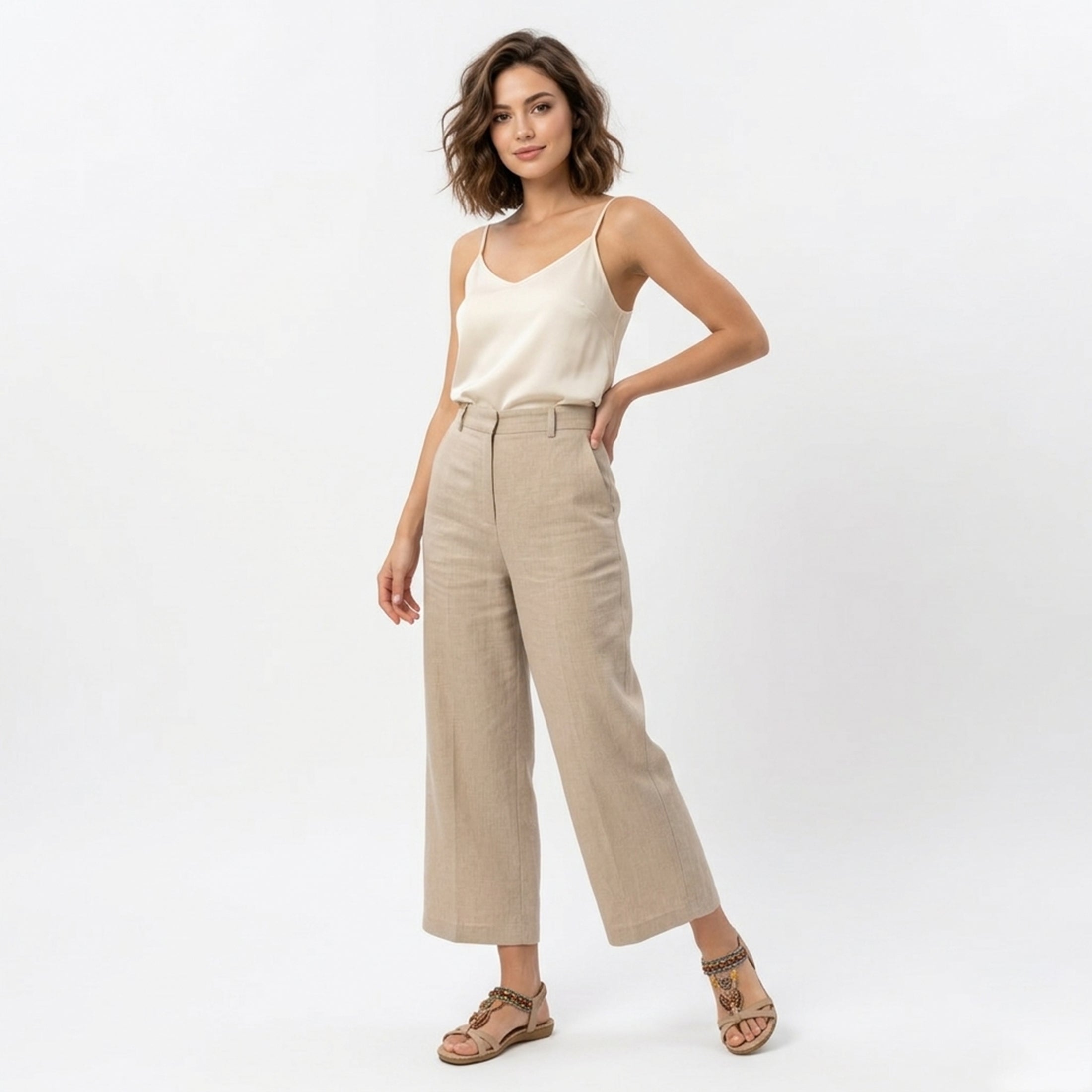 Sandales femme cuir bohème plage extérieur été