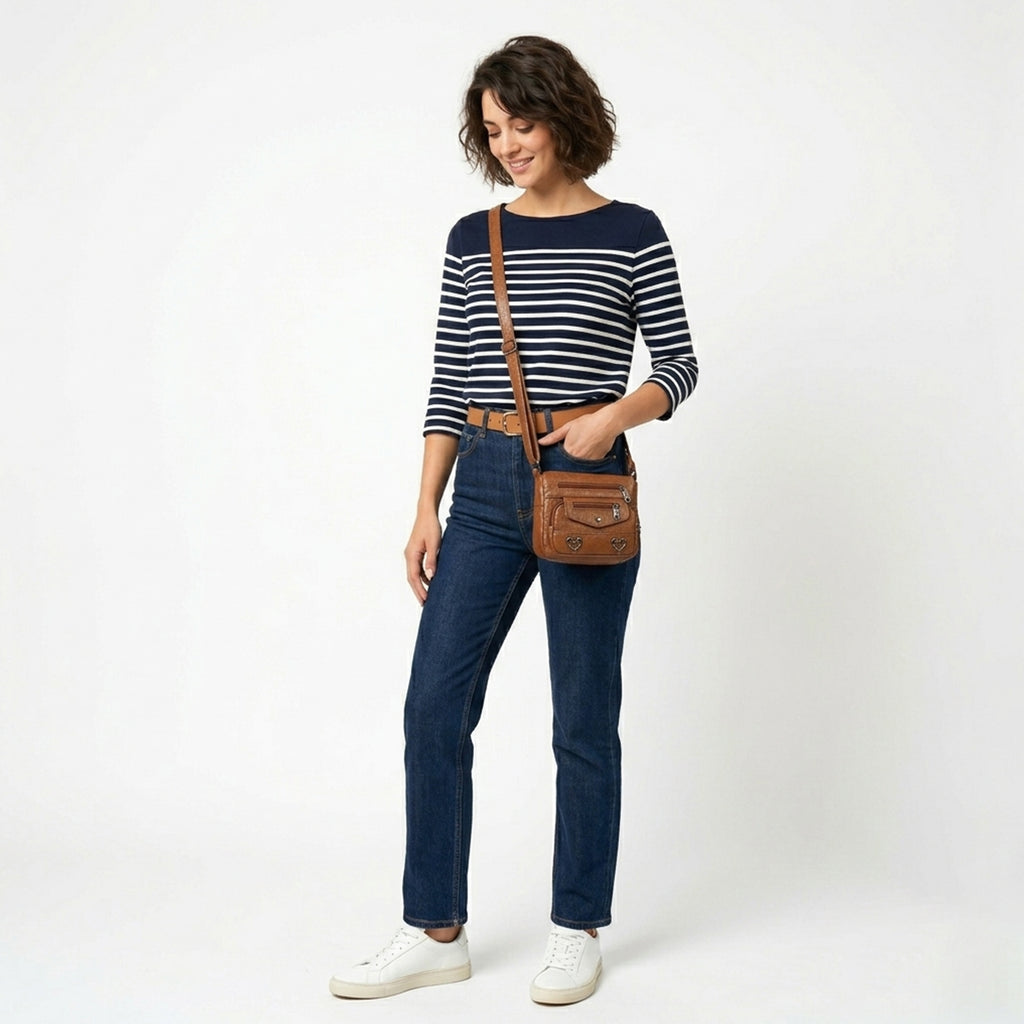 Sac bandoulière femme cuir petit sac cœur printemps été sac épaule femme