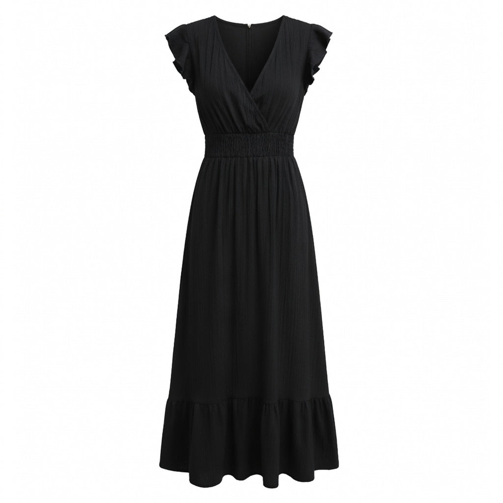 Robe élégante femme coton printemps été robe chic soirée