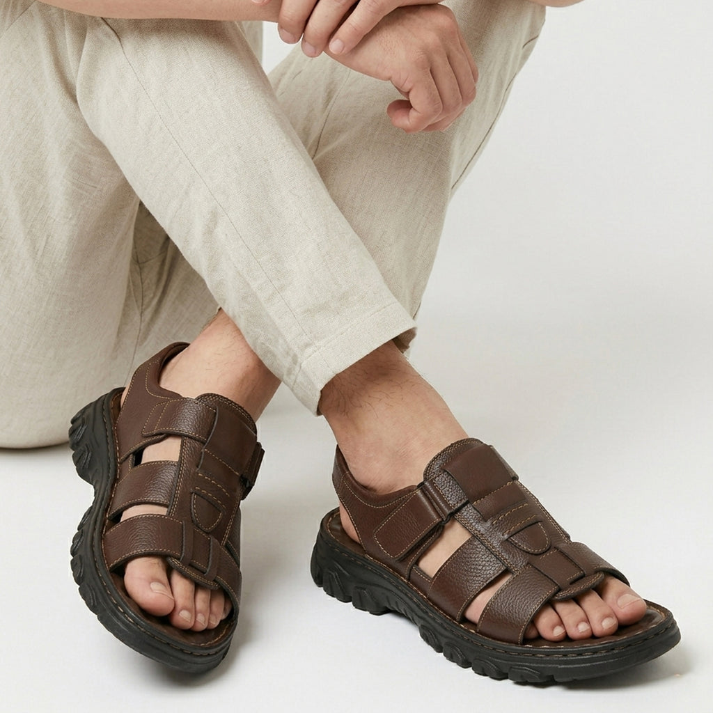Sandales homme cuir plage printemps été