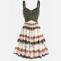 Robe chemise femme coton imprimé tie dye printemps été robe décontractée