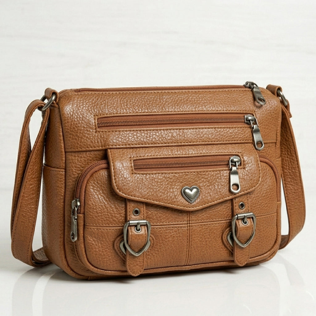 Sac bandoulière femme cuir petit sac cœur printemps été sac épaule femme