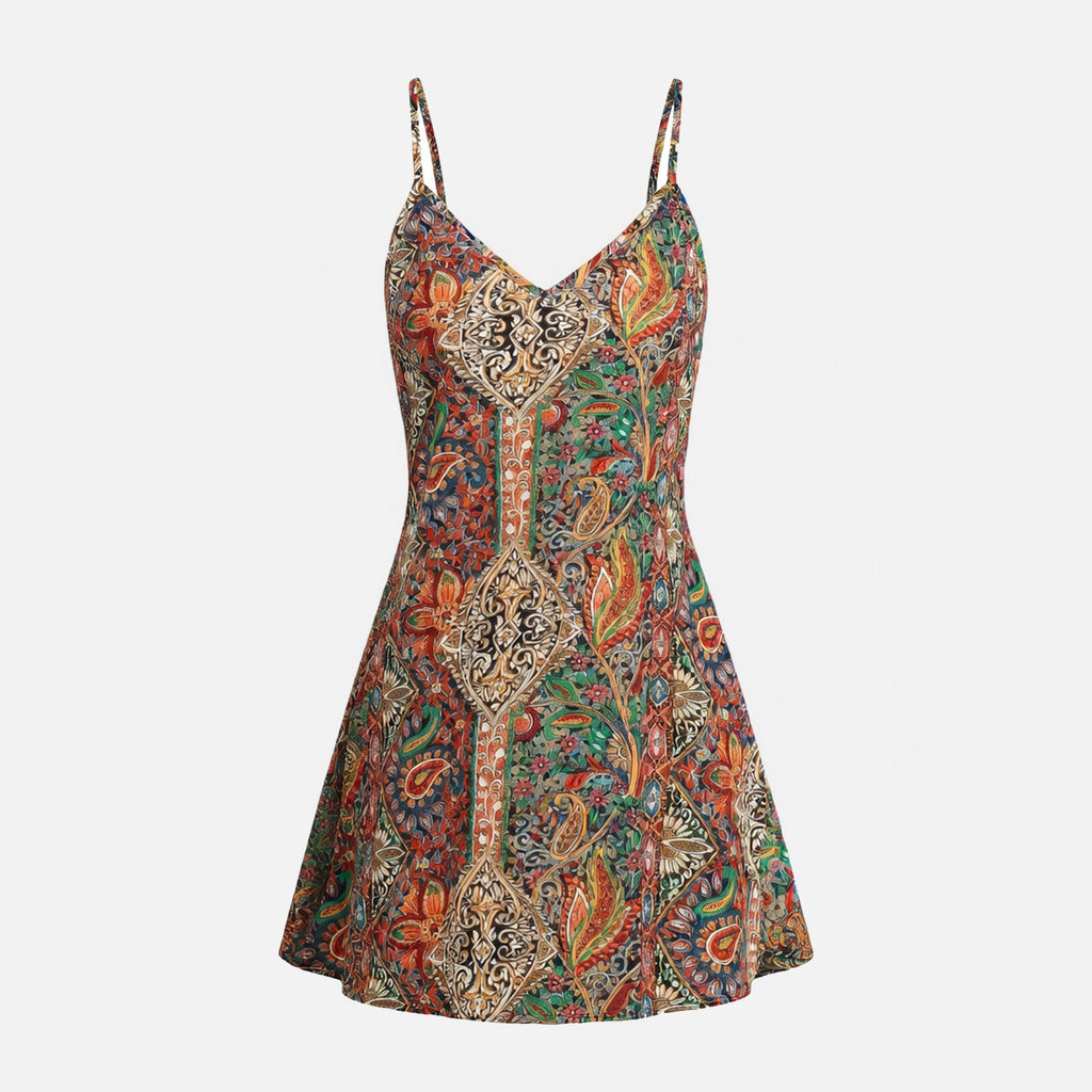 Robe portefeuille femme coton imprimé col V été robe longue décontractée élégante