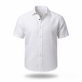 Chemise homme coton lin printemps légère respirante manches courtes