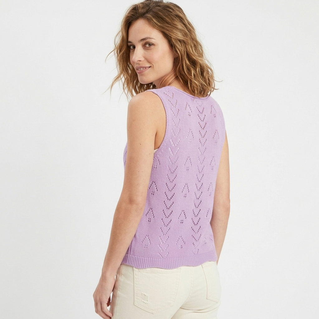 Débardeur femme en coton léger et respirant sans manches pour printemps-été