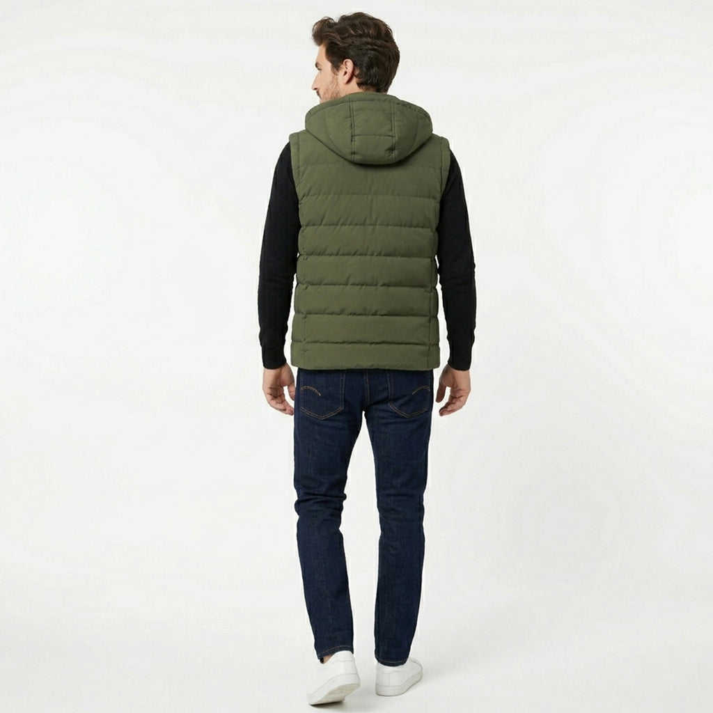 Gilet homme coton printemps léger style bomber sans manches casual