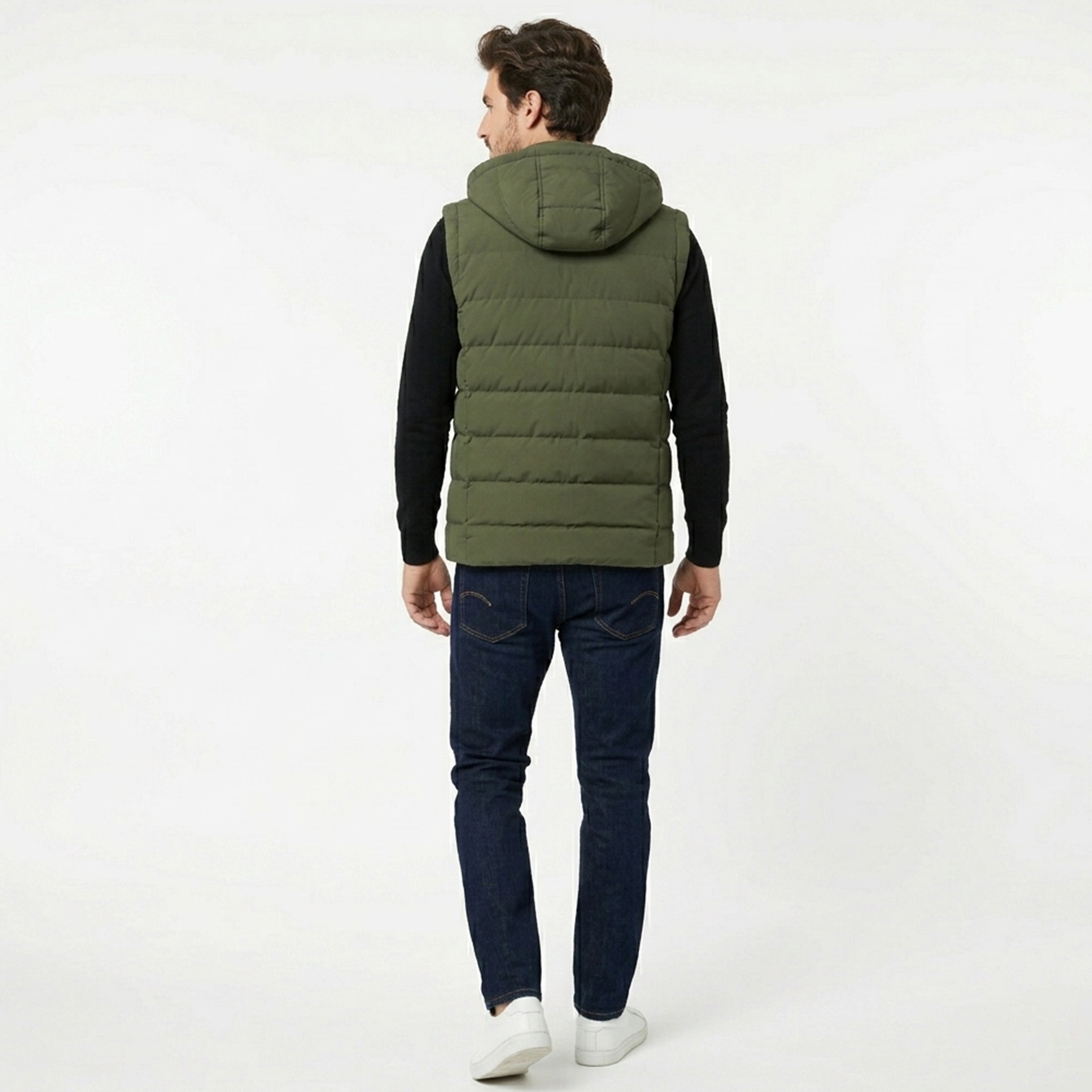 Gilet homme coton printemps léger style bomber sans manches casual