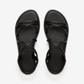 Sandales plates femme cuir printemps ouvertes bout ouvert plage