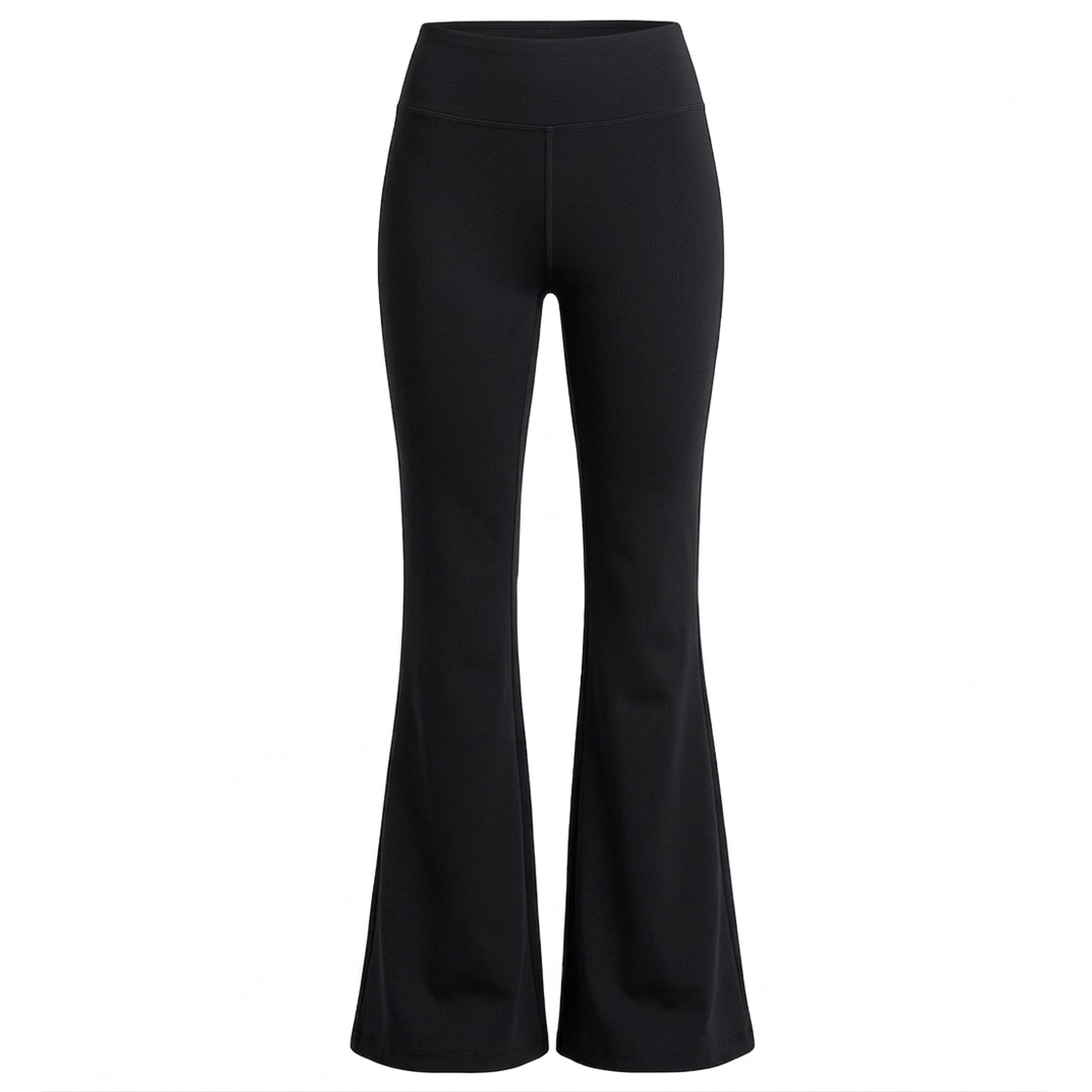 Pantalon femme taille haute évasé en coton, élégant pour printemps-été