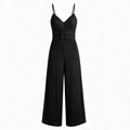 Combinaison femme coton printemps bohème large jambe mode décontractée