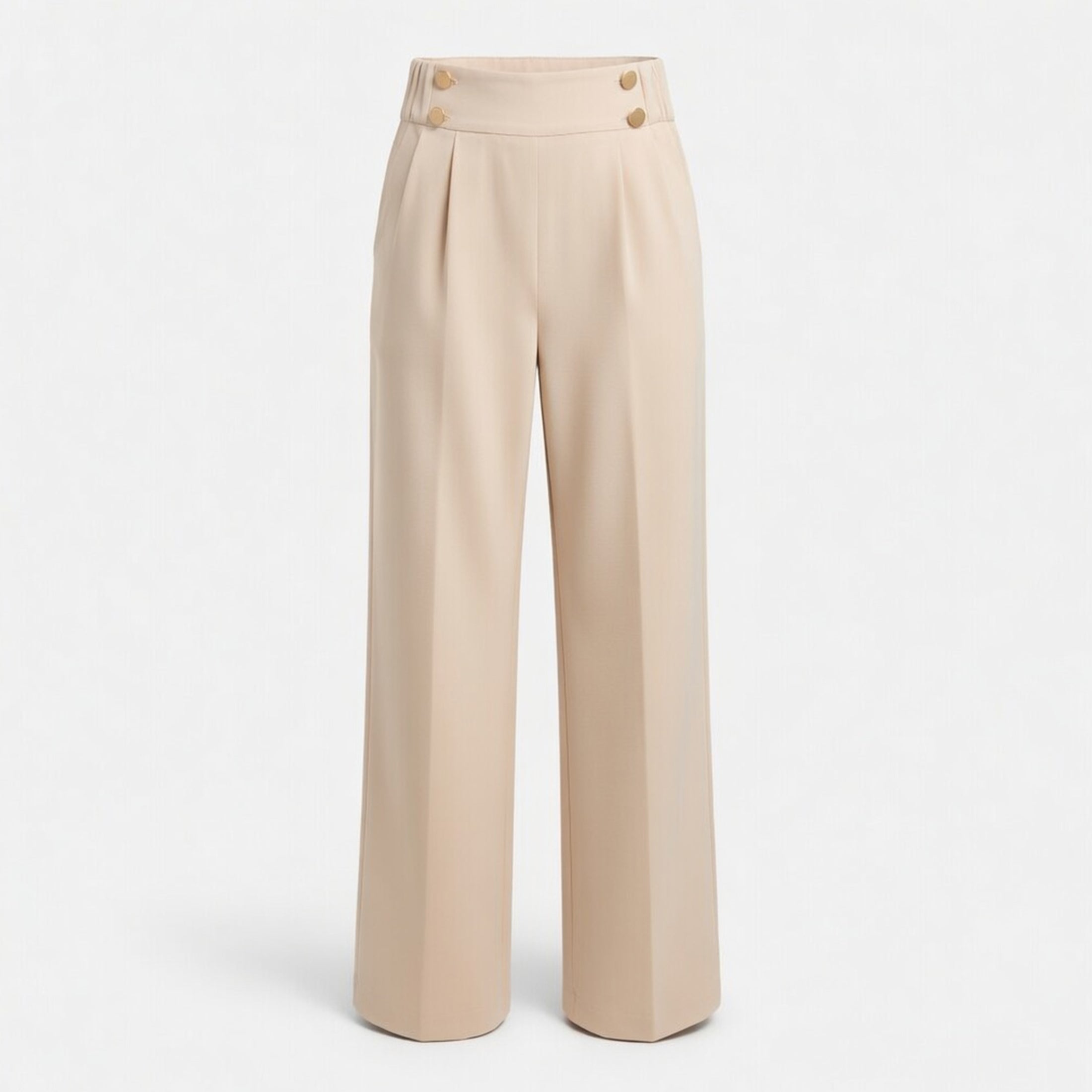 Pantalon droit femme en coton bureau élégant pour printemps-été