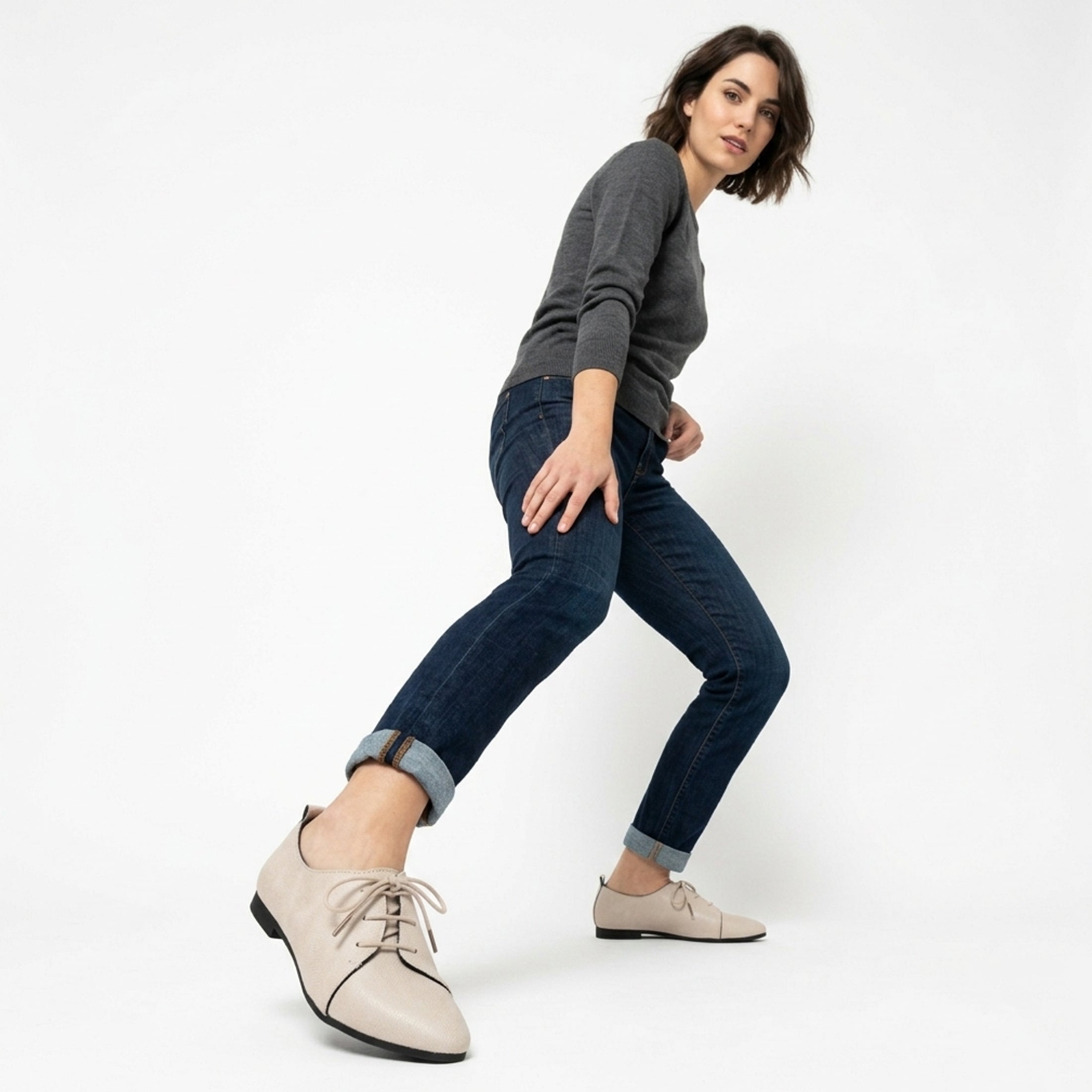 Baskets femme cuir printemps sport casual chaussures marche mocassins