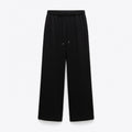 Pantalon large femme décontracté en coton printemps