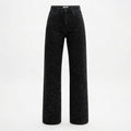 Jean femme taille haute coton été coupe droite