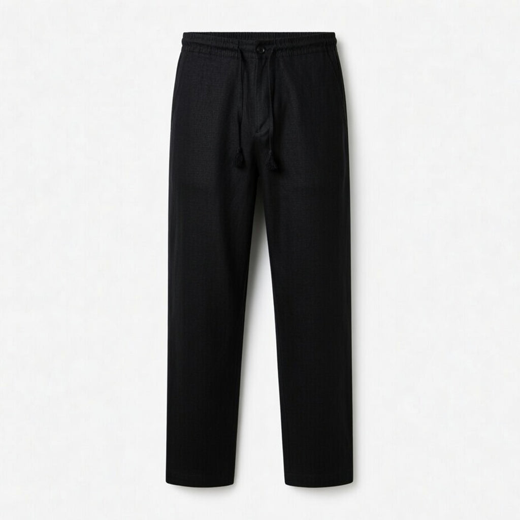Pantalon homme lin été pantalon casual respirant tenue quotidienne