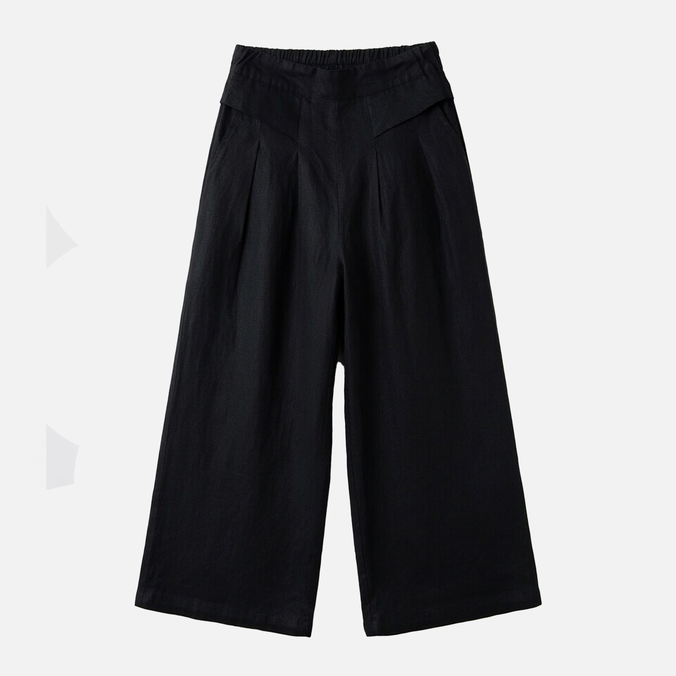 Pantalon femme lin large cheville