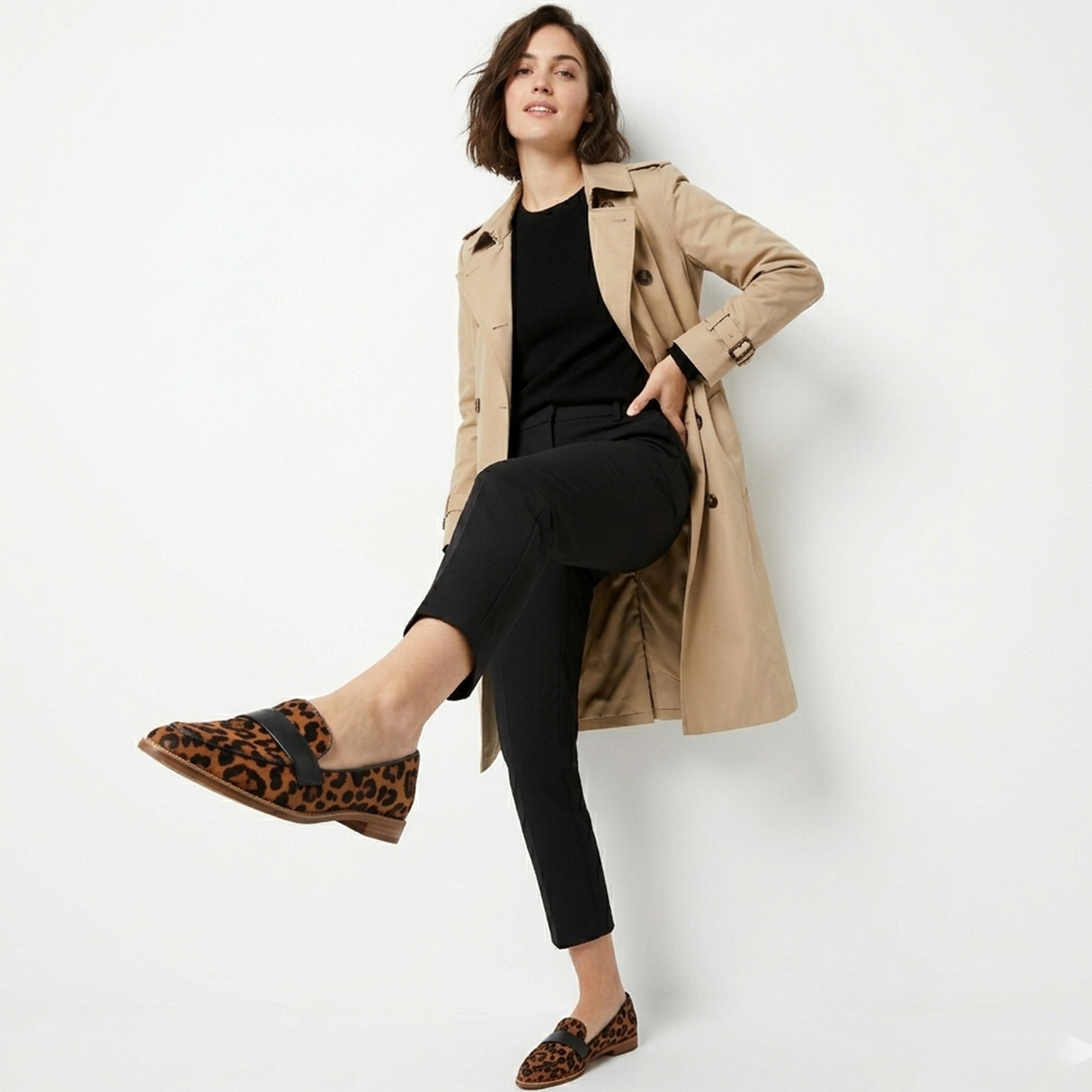 Mocassins femme luxe en daim mi-saison confortable