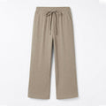 Pantalon large femme ceinturé coton printemps élégance quotidienne