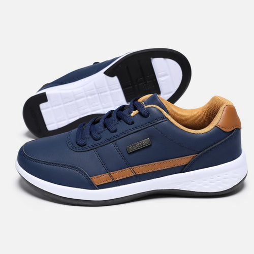Chaussures homme cuir sneakers légères à lacets printemps-été