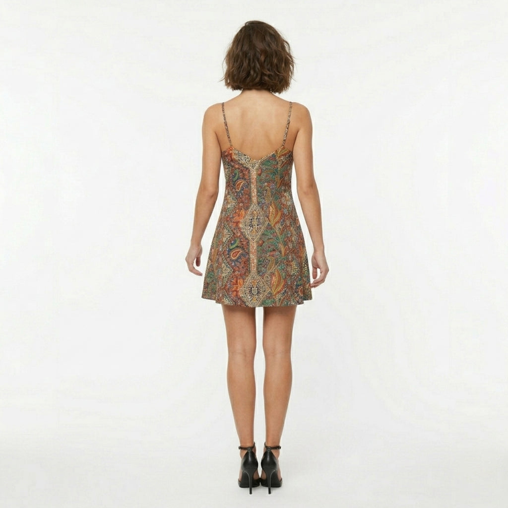 Robe portefeuille femme coton imprimé col V été robe longue décontractée élégante