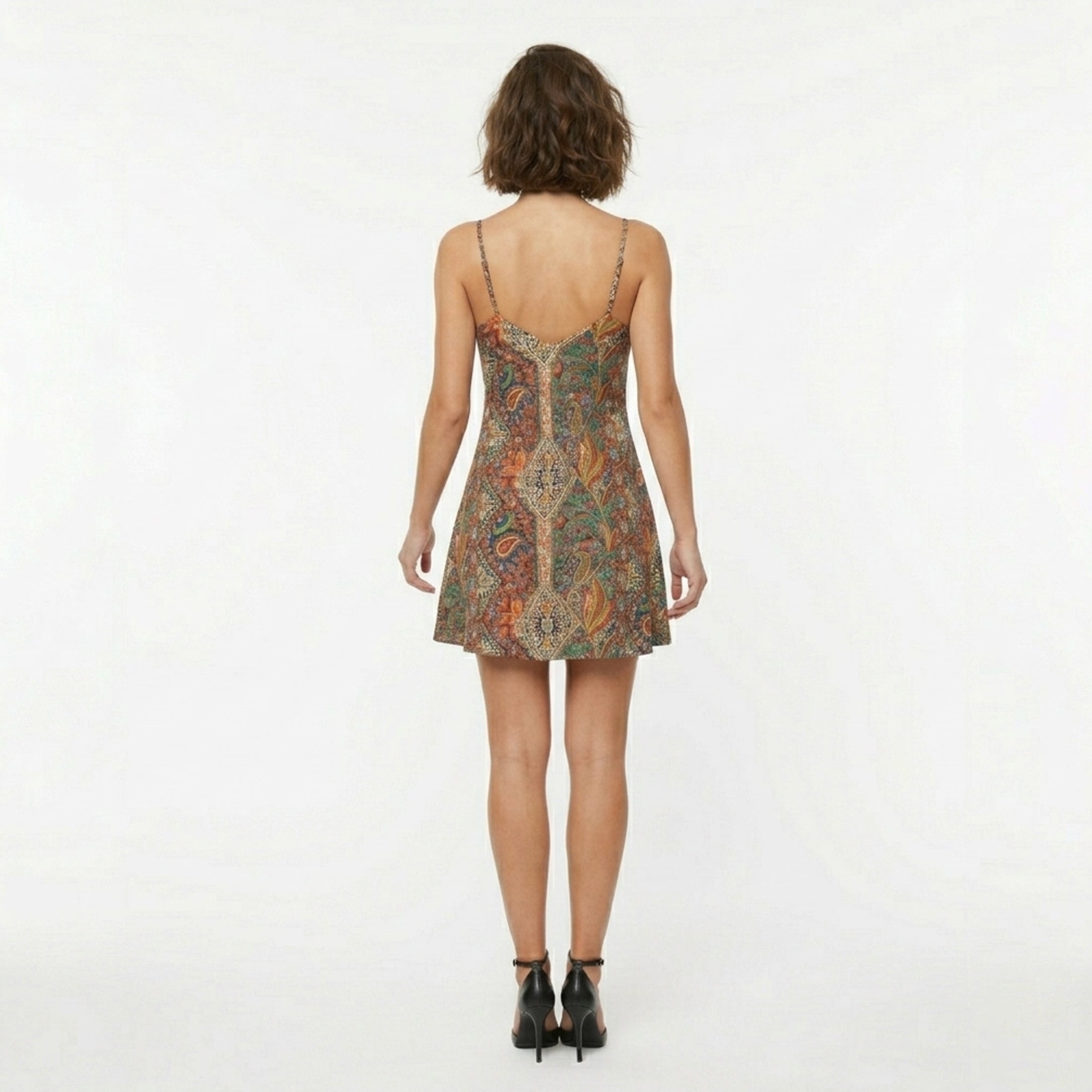 Robe portefeuille femme coton imprimé col V été robe longue décontractée élégante