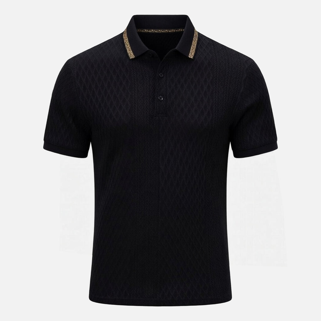 Chemise homme coton jacquard col structuré printemps-été