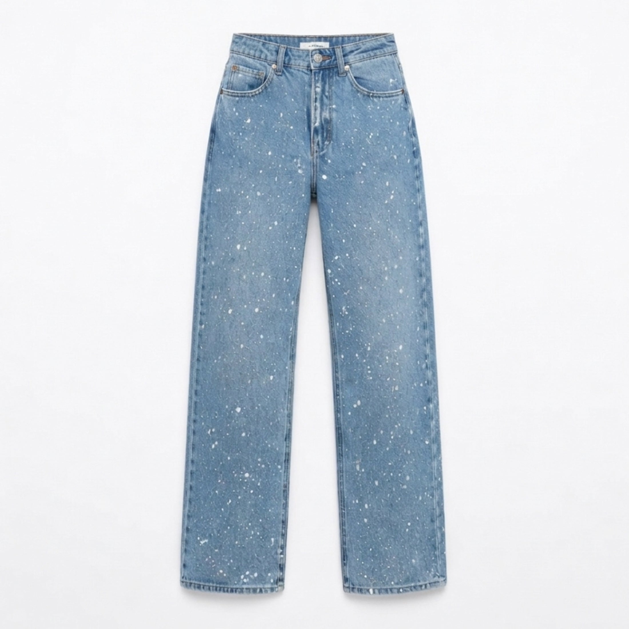 Jean femme taille haute coton été coupe droite
