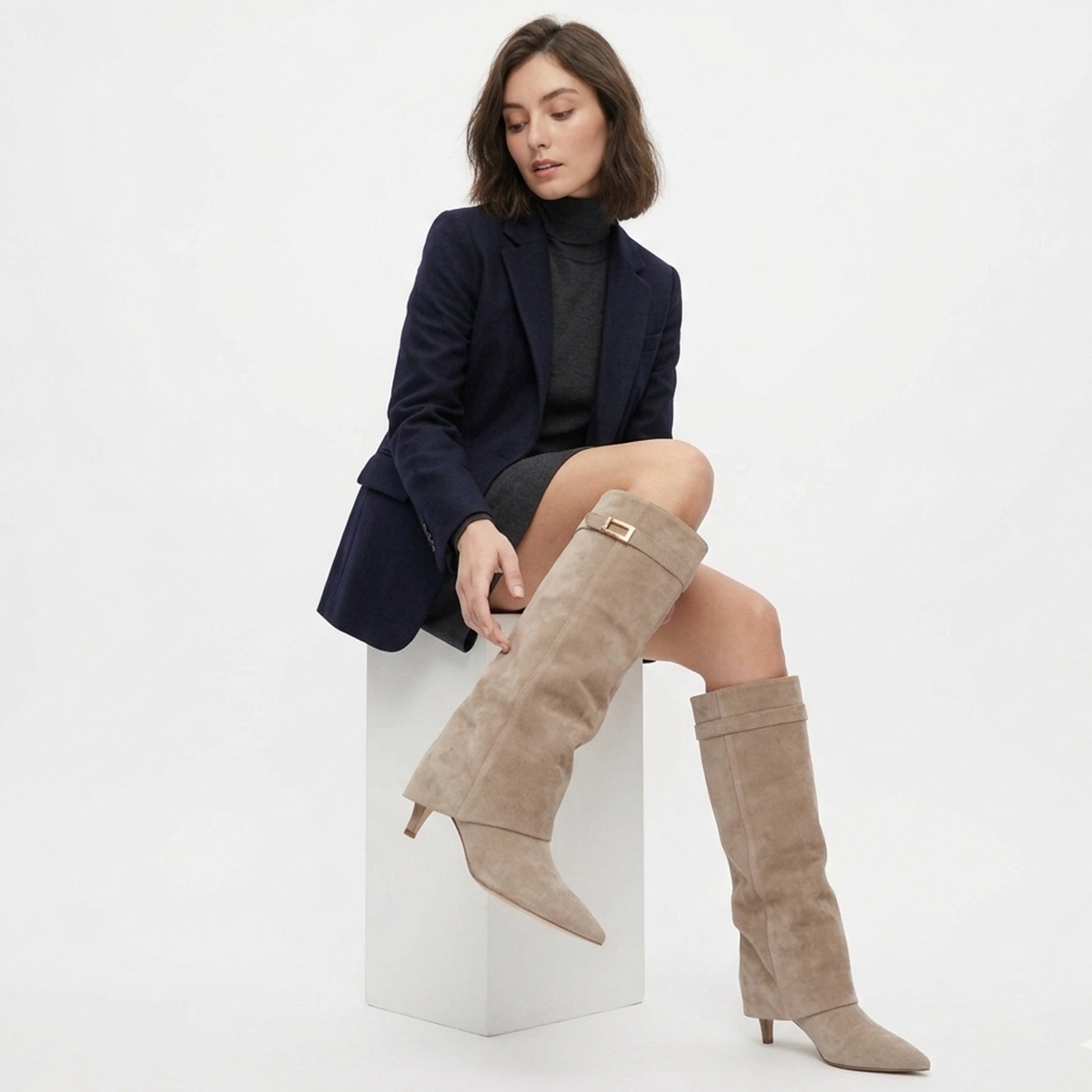 Bottes hautes femme cuir printemps élégantes