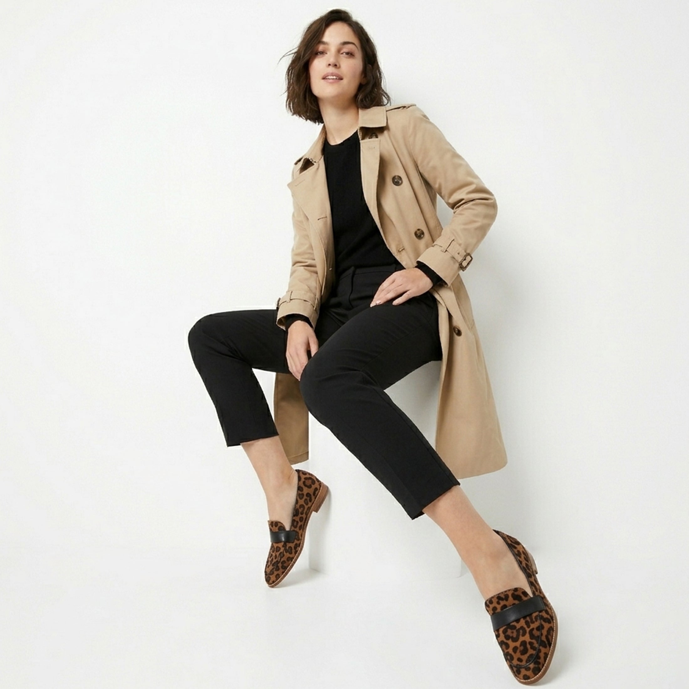 Mocassins femme luxe en daim mi-saison confortable