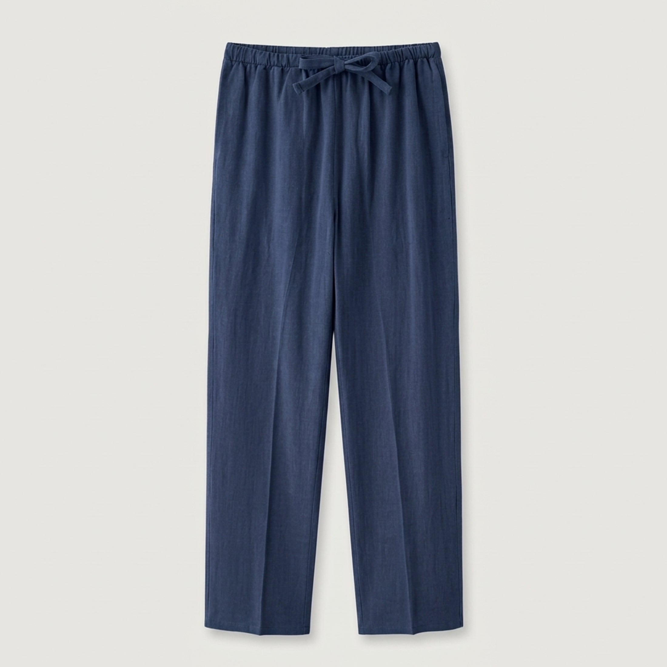 Pantalon homme lin été coupe décontractée respirant léger