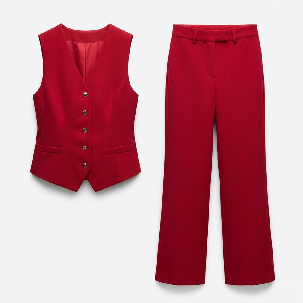 Ensemble femme 2 pièces printemps en coton léger et élégant