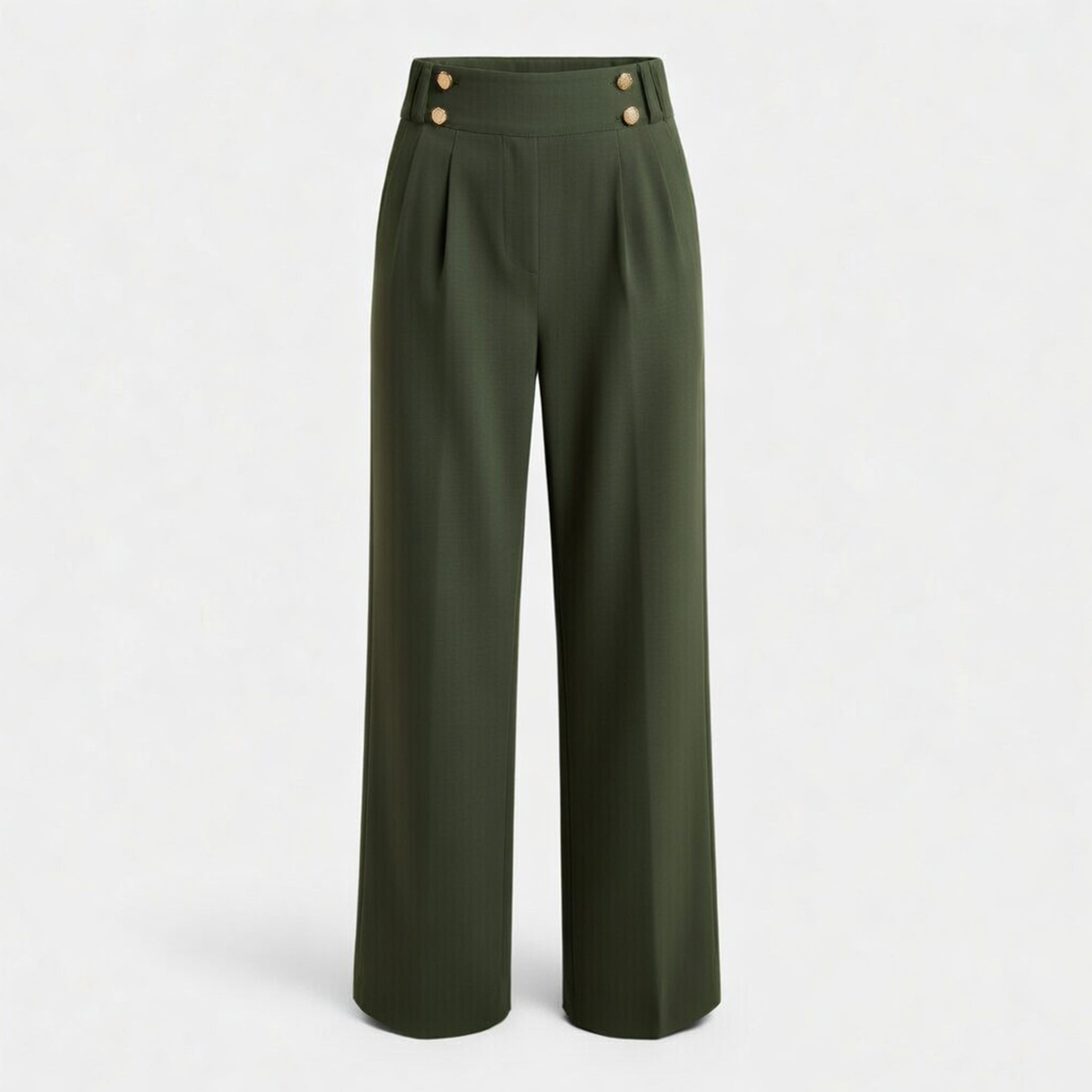 Pantalon droit femme en coton bureau élégant pour printemps-été