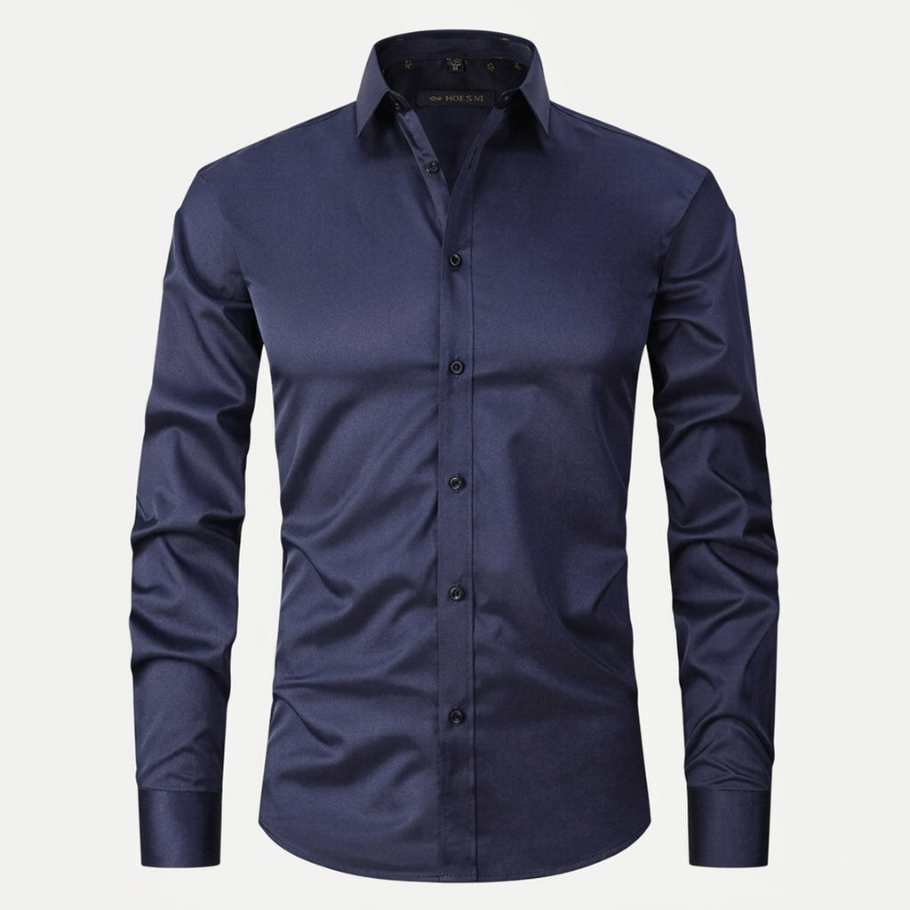 Chemise homme coton stretch infroissable été coupe ajustée