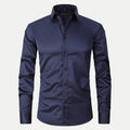 Chemise homme coton stretch infroissable été coupe ajustée