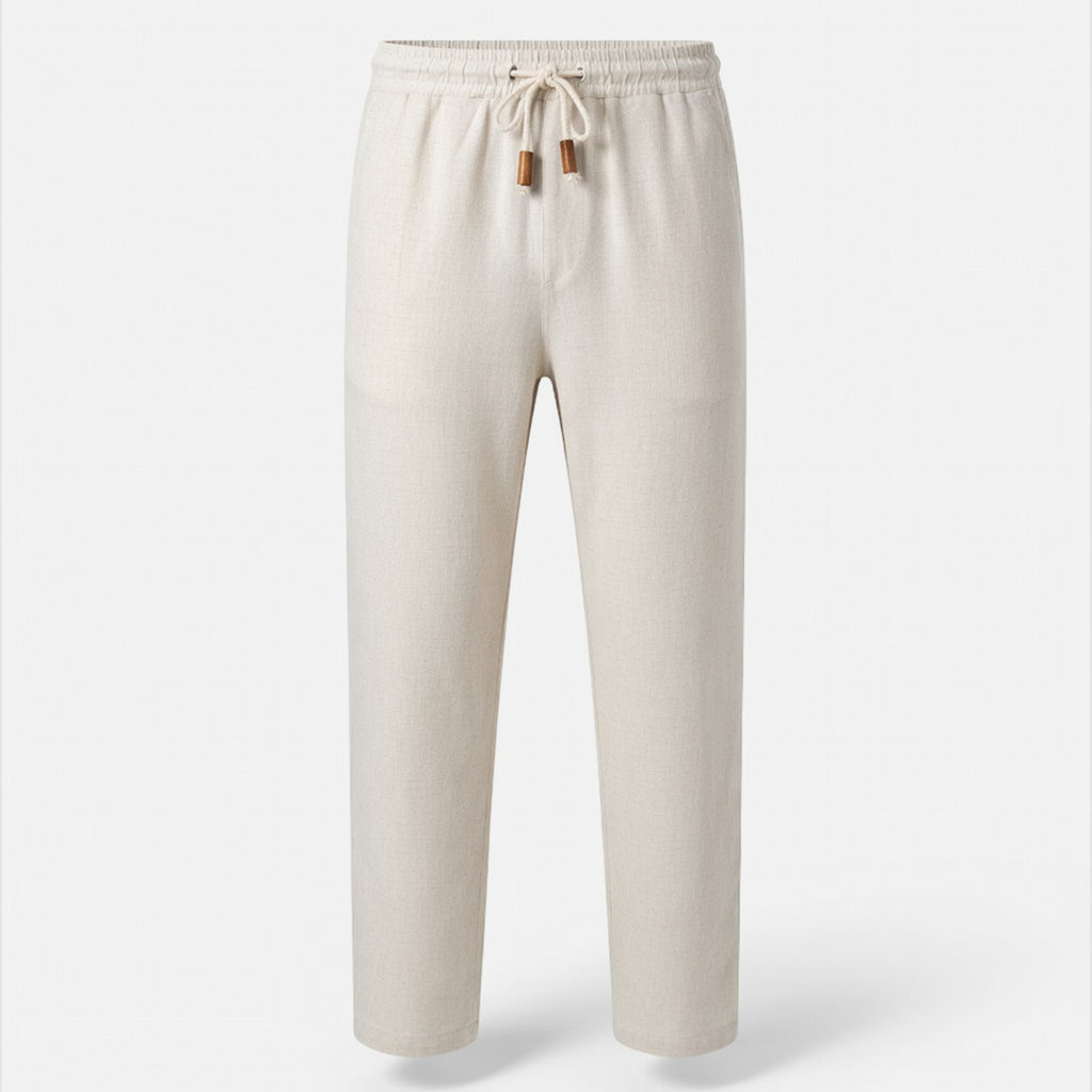 Pantalon homme coton style casual élégant pour printemps-été