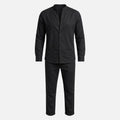 Ensemble homme coton été chemise boutonnée pantalon décontracté