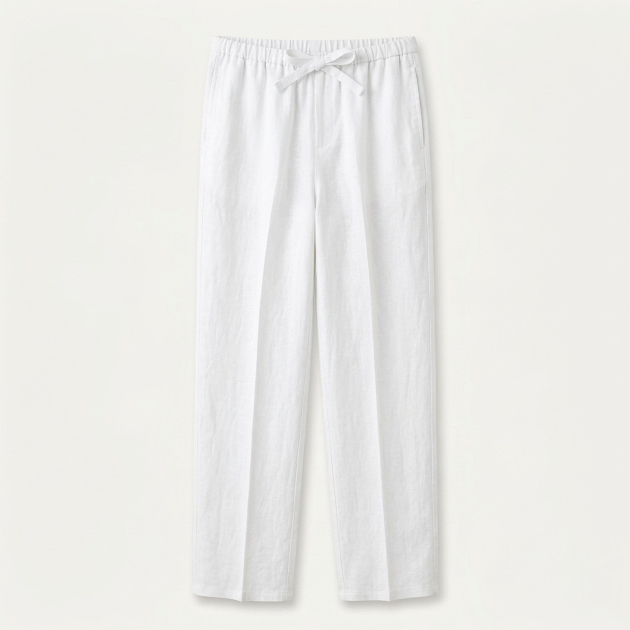 Pantalon homme lin été coupe décontractée respirant léger