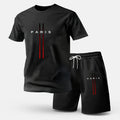 Ensemble homme été coton tenue deux pièces casual respirant