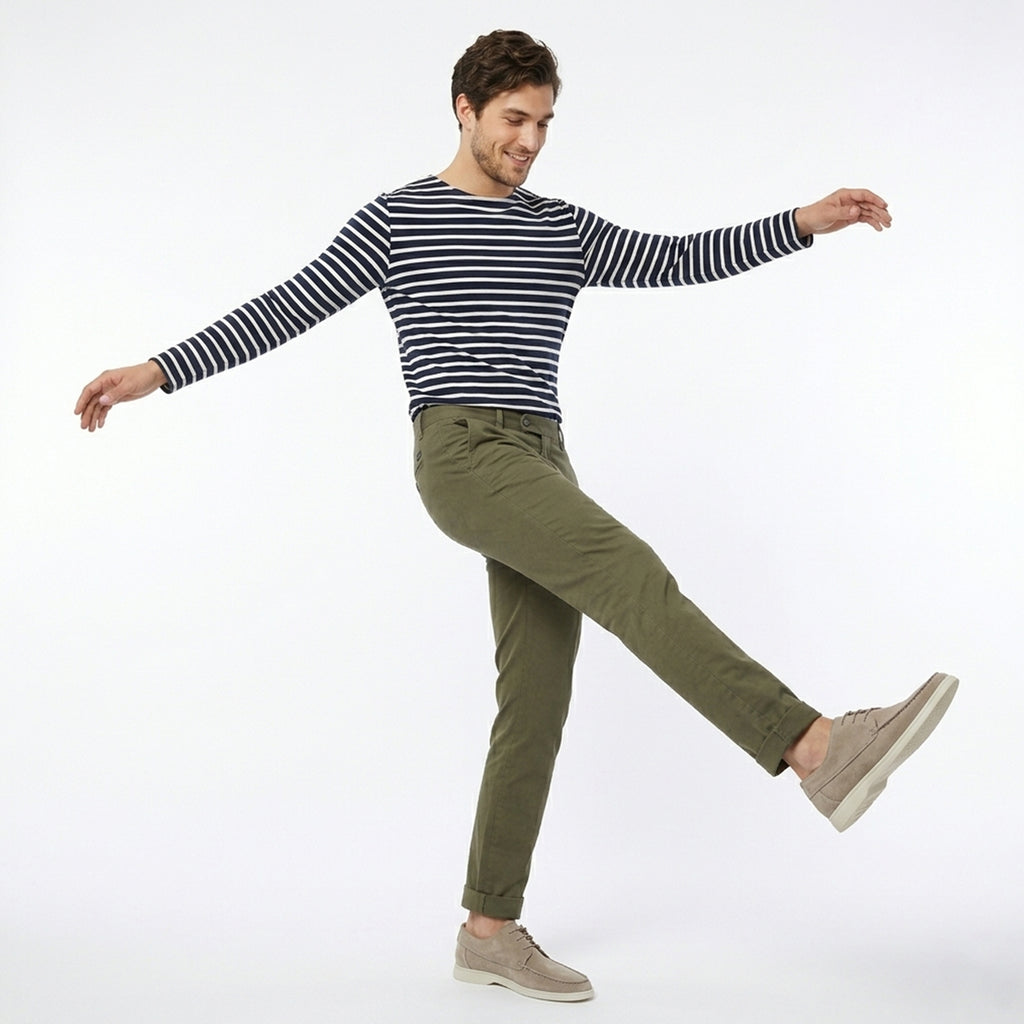 Chaussures homme slip-on cuir semelle légère été confort