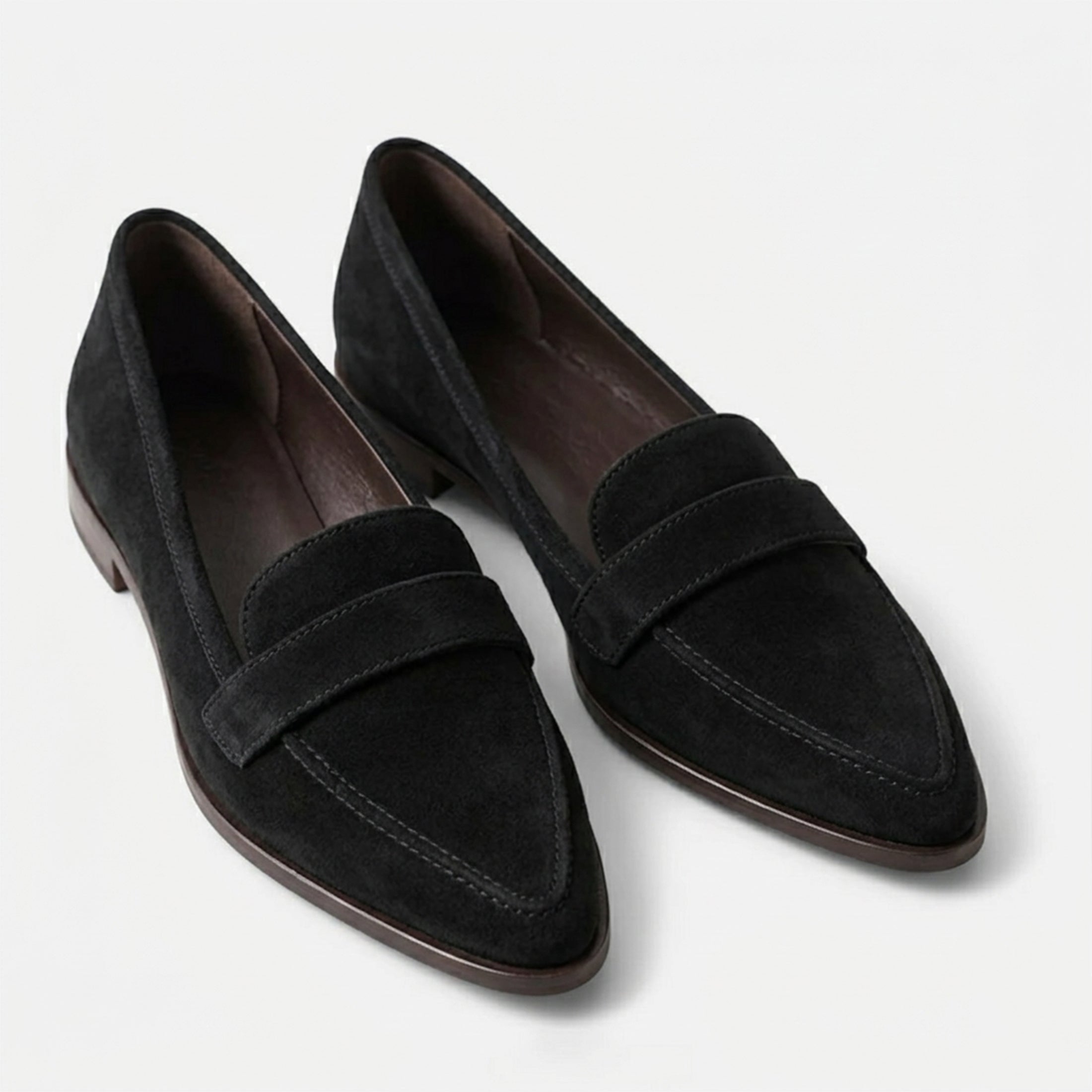 Mocassins femme luxe en daim mi-saison confortable